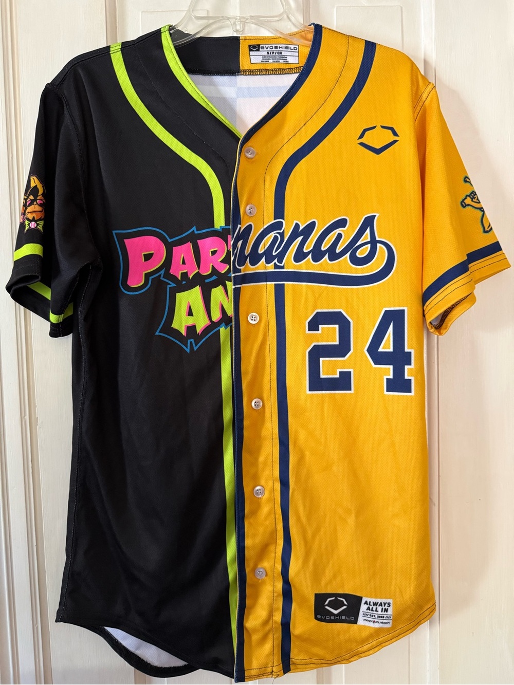 Savannah Bananas - Party Animals split Uniform Baseball Jersey Adult Small